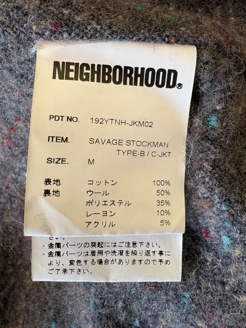 NEIGHBORHOOD SAVAGE STOCKMAN Mサイズ