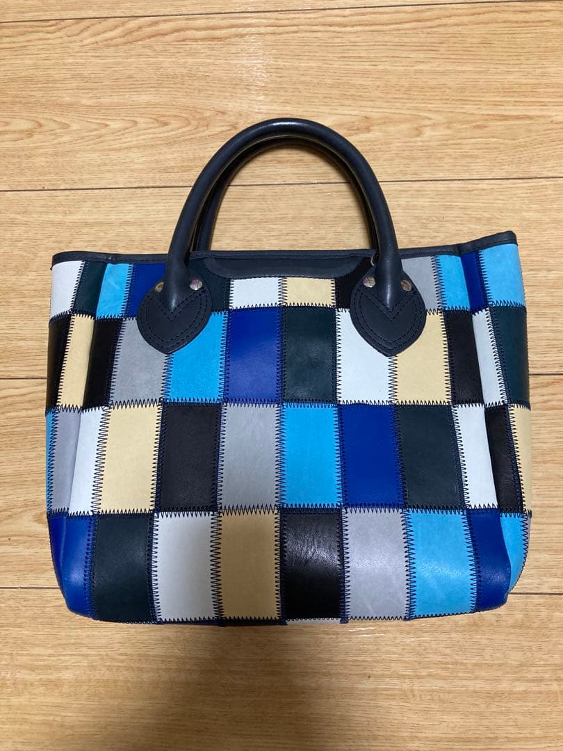 TRION パッチワークレザートートバッグ