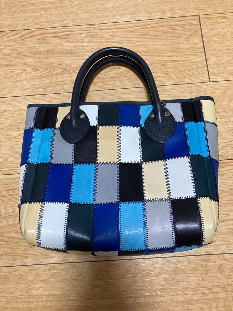 TRION パッチワークレザートートバッグ