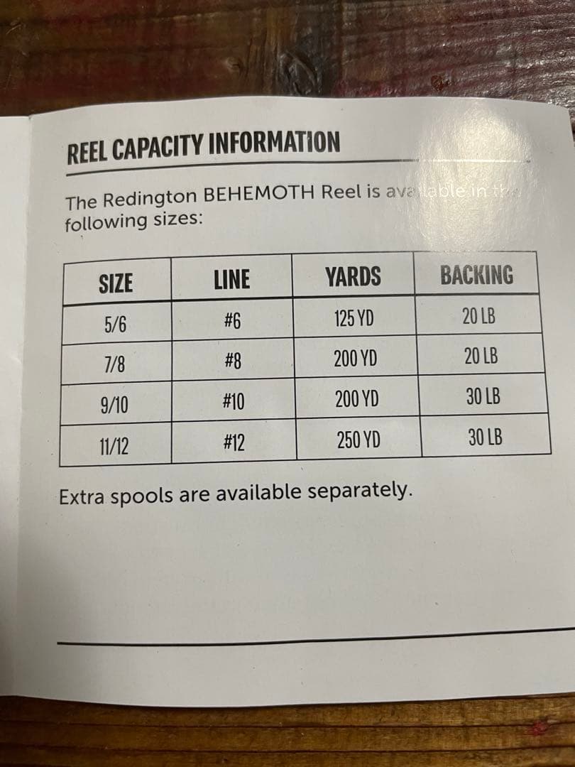REDINGTON BEHEMOTH 11/12 フライリール