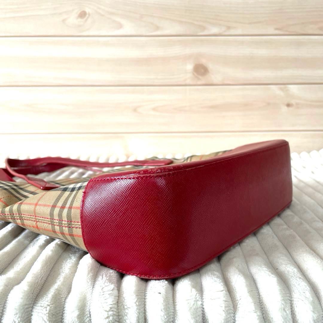 Burberry トートバッグ ベージュ/レッド