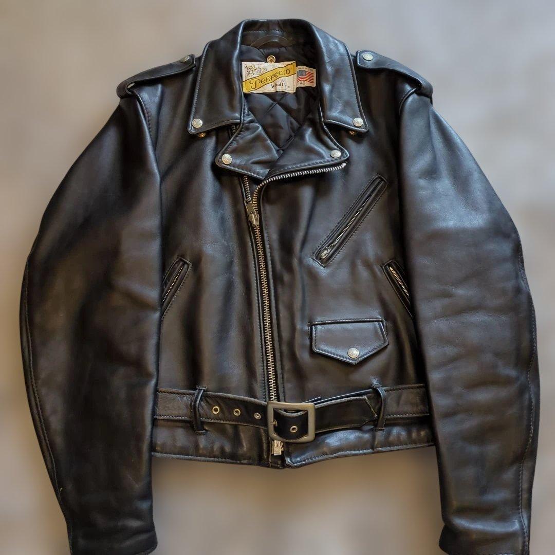 Perfecto by Schott NYC レザーライダージャケット 40