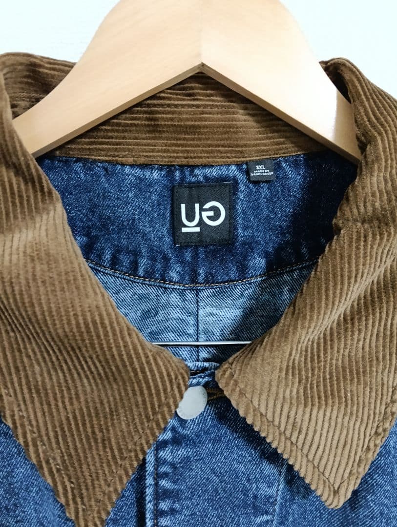入手困難 GU UNDERCOVER デニムカバーオールジャケット 3XL ブル