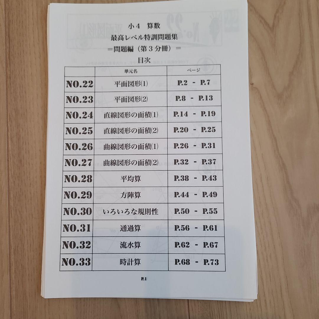 小4 算数 最高レベル特訓問題集 4冊セット