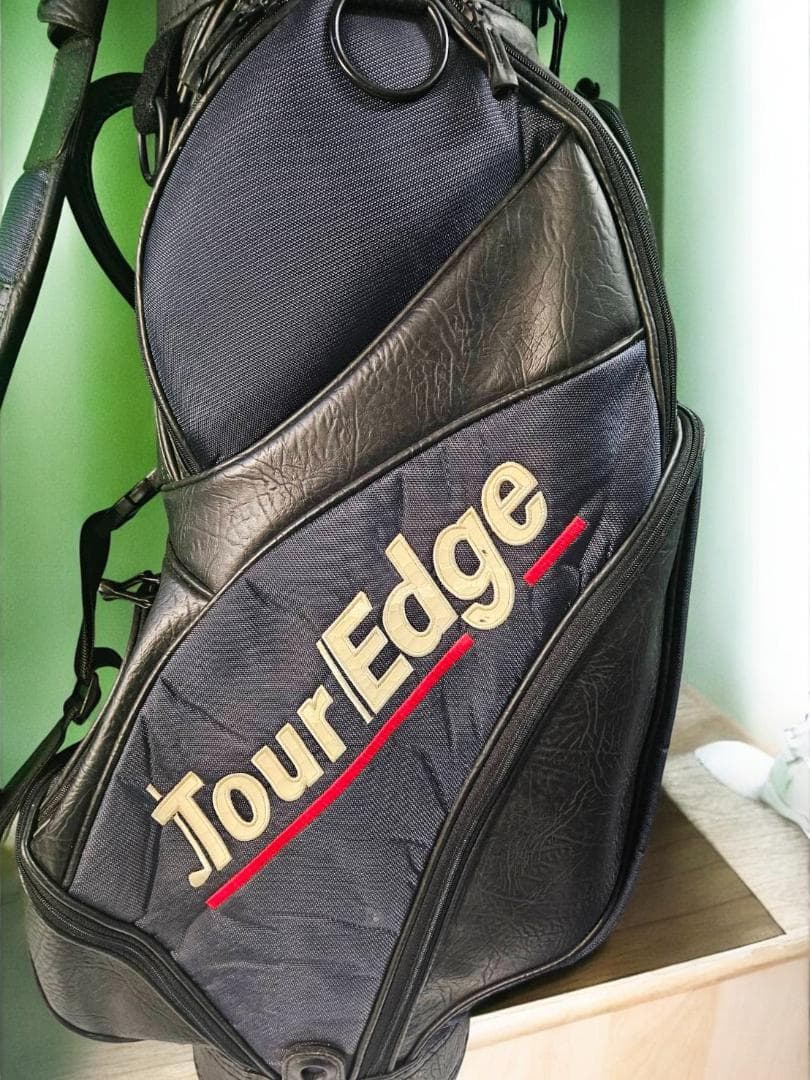 送料無料/美品　TourEdge キャディバッグ 黒/青