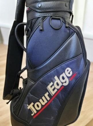送料無料/美品　TourEdge キャディバッグ 黒/青