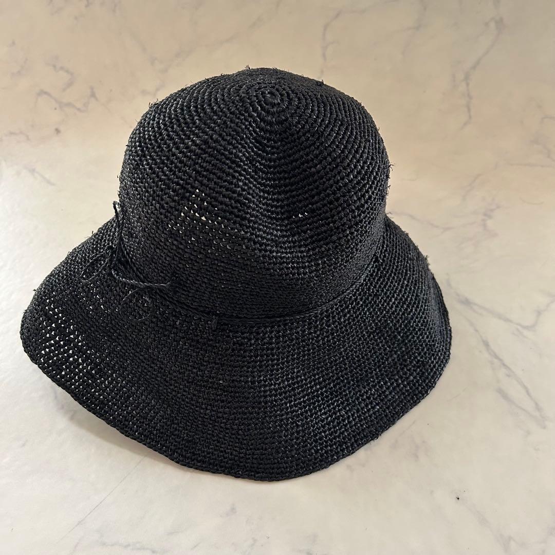 美品 ヘレンカミンスキー プロバンス 10 ハット 麦わら帽子 ブラック USA