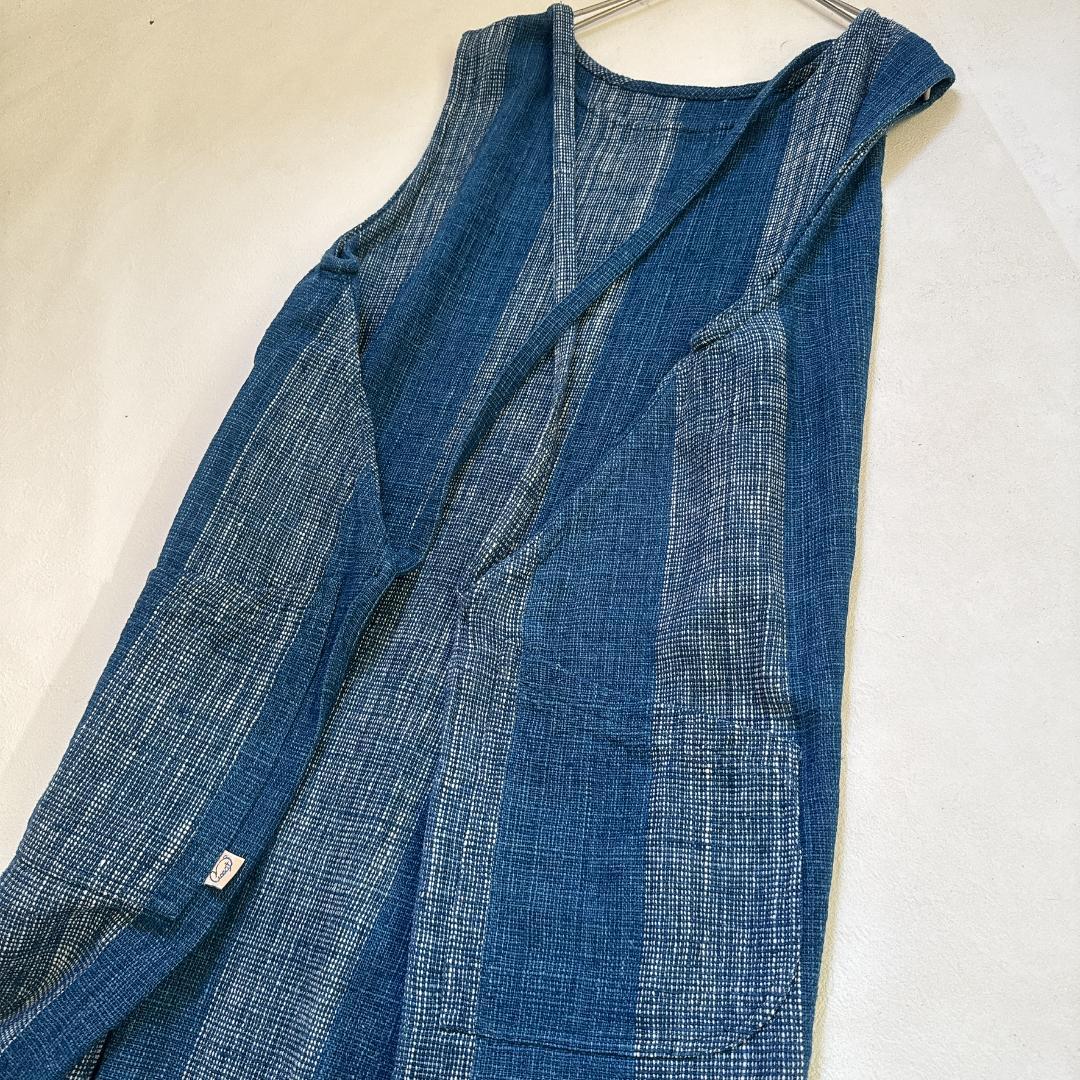 うさとの服 Usaat エプロンワンピース　ハンドメイド 天然素材