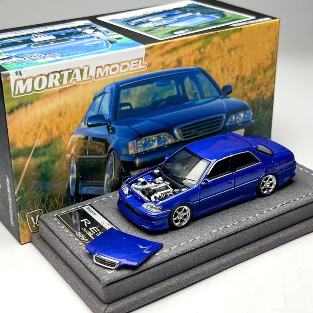 MORTAL 1/64 トヨタ クレスタ JZX100 カスタム ブルー