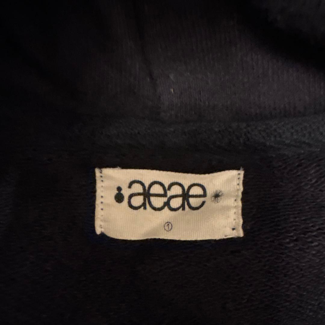 aeae フード付きパーカー ダークネイビー