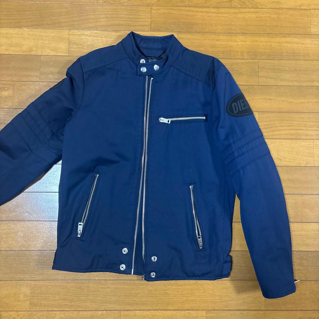 DIESELディーゼル　シングルライダースジャケット　Sネイビー　値下げ可能