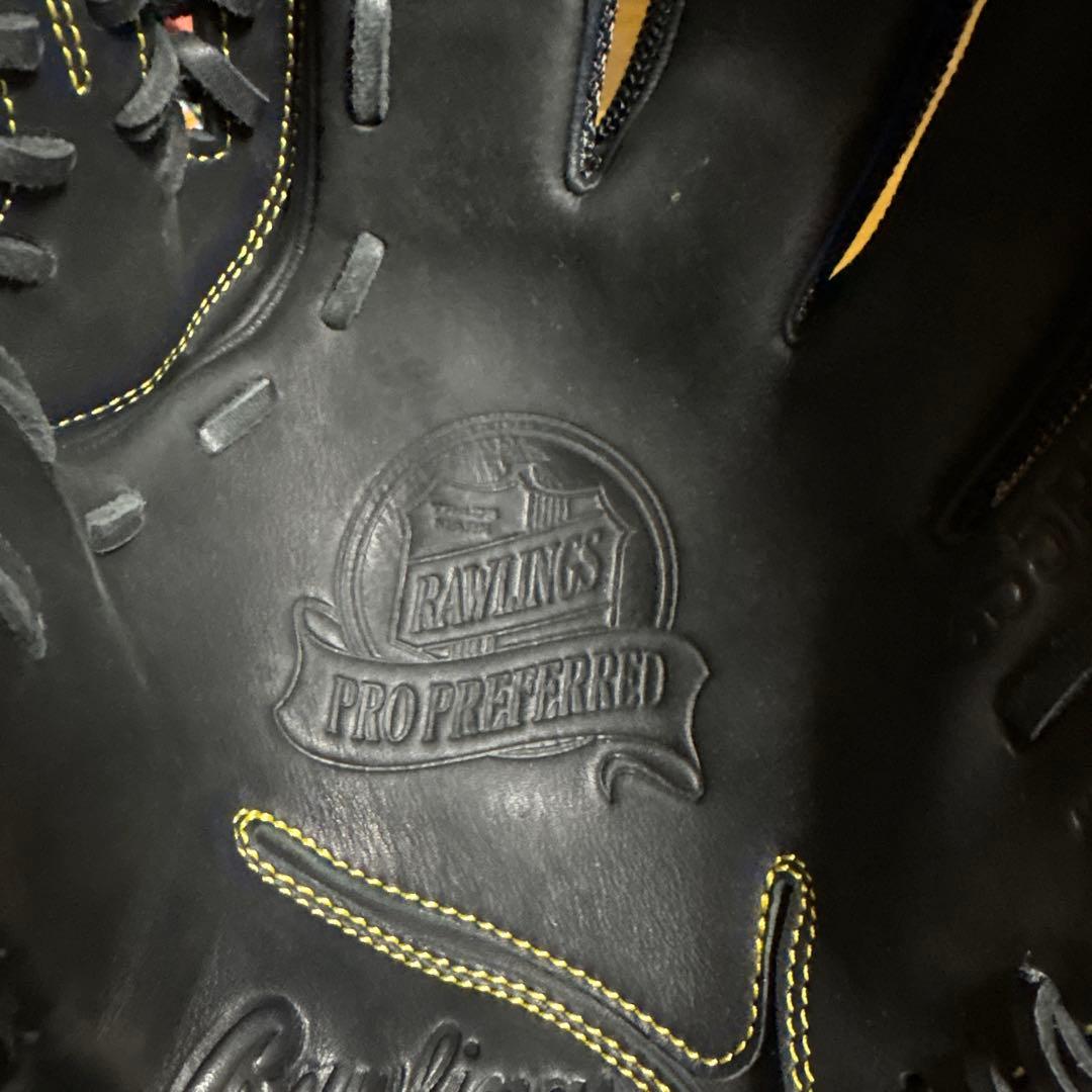 最終値下げ【美品】ローリングス 軟式 グローブ 黒 野球 Rawlings