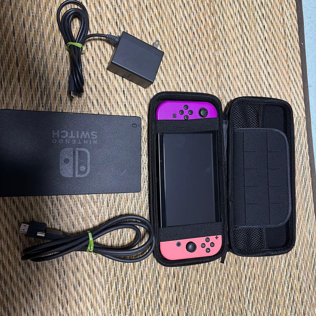 訳アリ ジャンク switch 液晶 本体とジョイコン　ドック　ケーブル