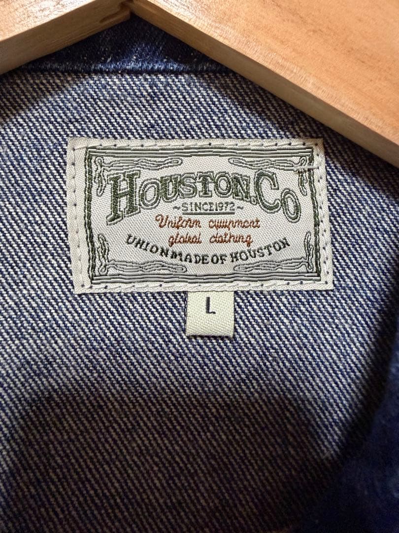 HOUSTON デニム スーベニアジャケット Ｌサイズ　　　刺繍 濃紺