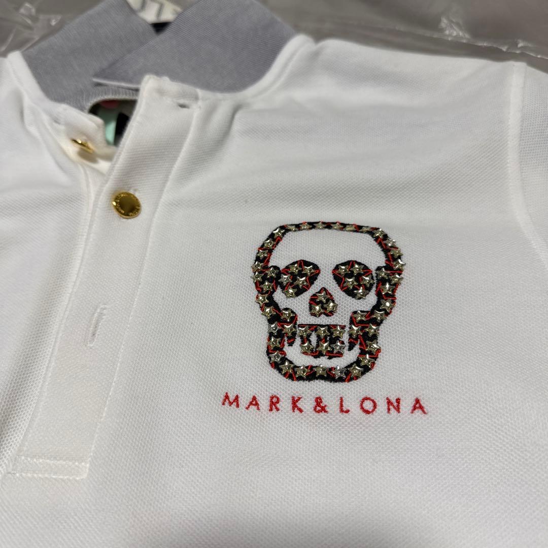 MARK&LONA スカル刺繍 ポロシャツ
