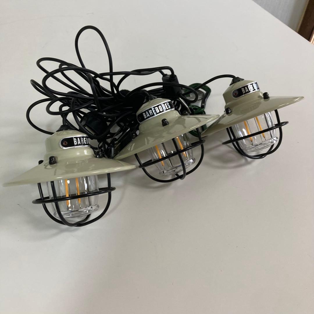 美品‼️Barebones ベアボーンズ　3連ランタン　ホワイト