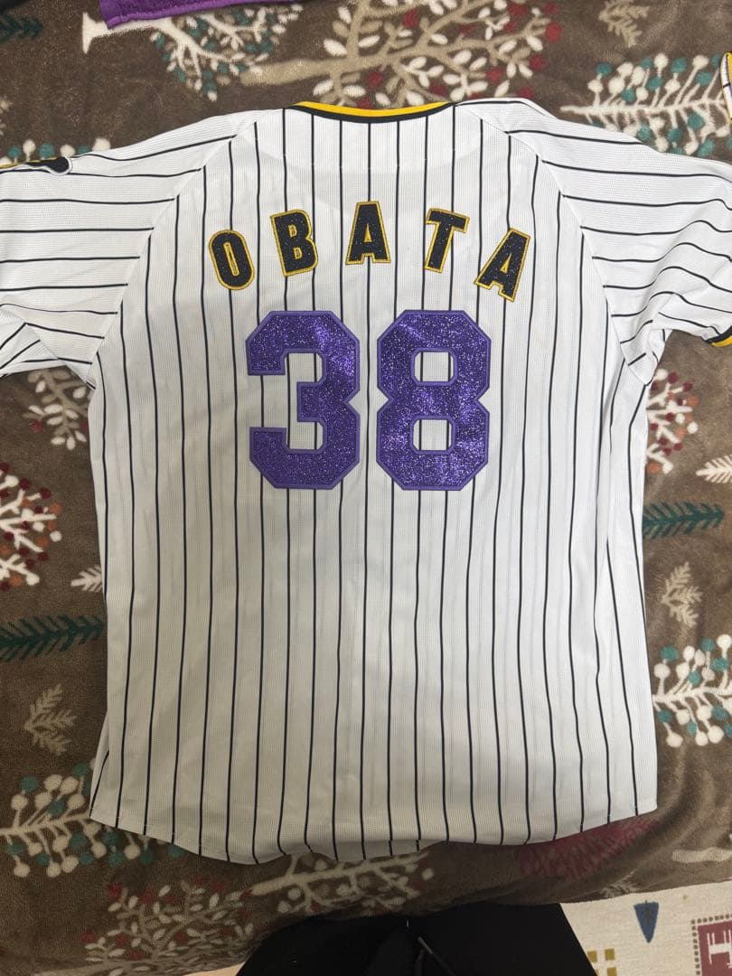 阪神タイガース #38 小幡竜平 チャンピオンエンブレム付きユニフォームMサイズ