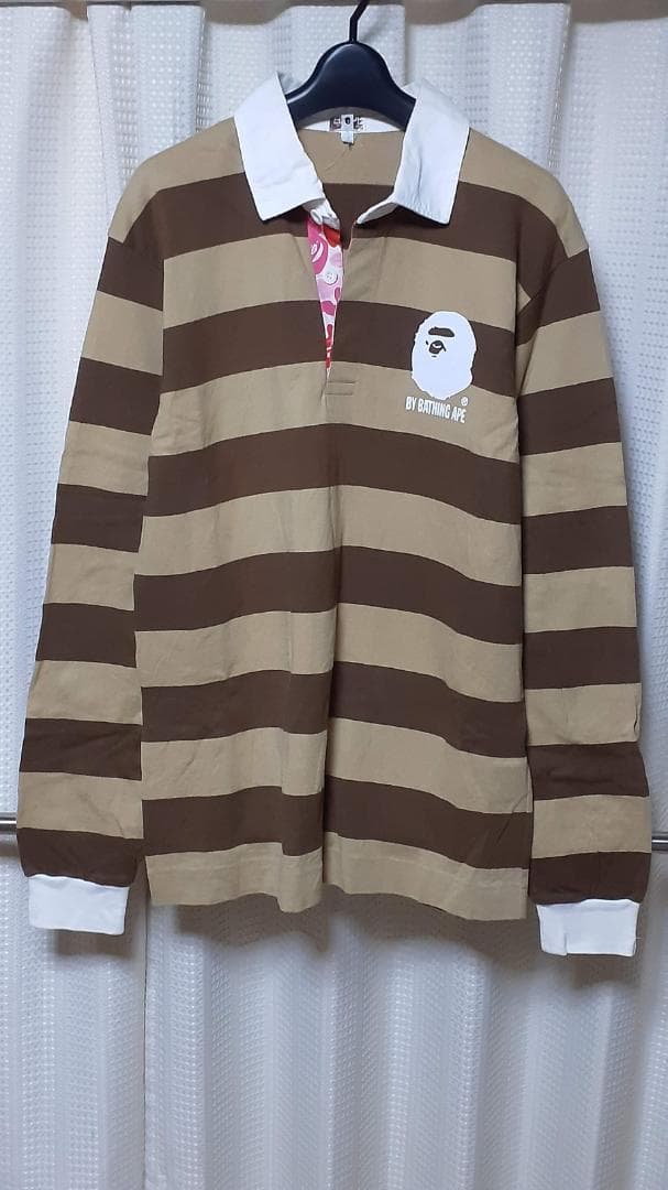A BATHING APE 長袖ボーダーラガーシャツ