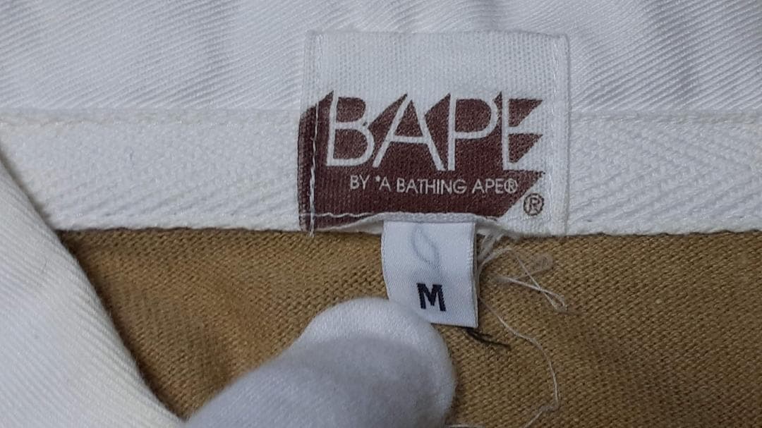 A BATHING APE 長袖ボーダーラガーシャツ
