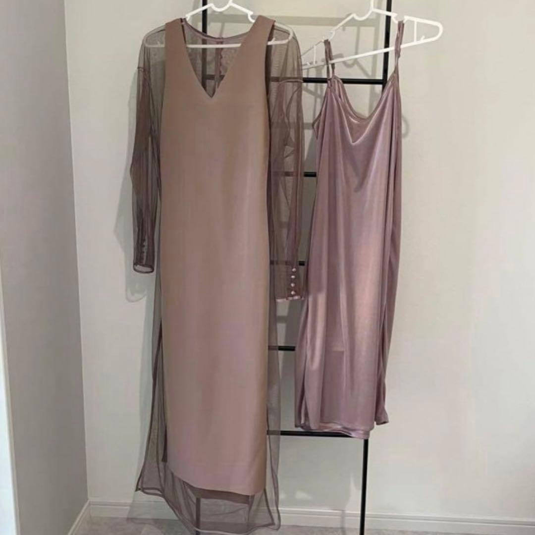 Ameri vintage TULLE DOCKING DRESS 板野友美
