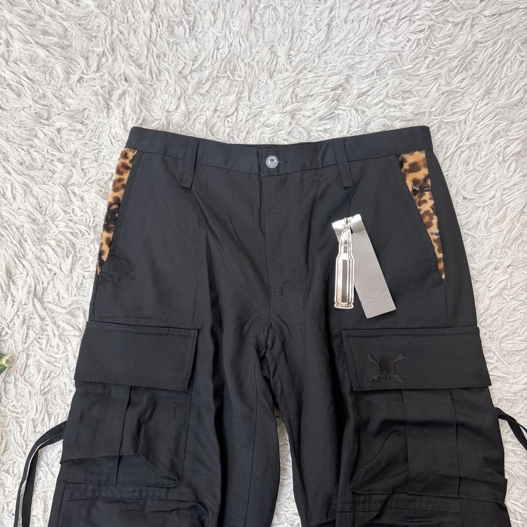 未使用品　ROEN ロエン　カーゴパンツ ヒョウ柄　スカル　ブラック　W32