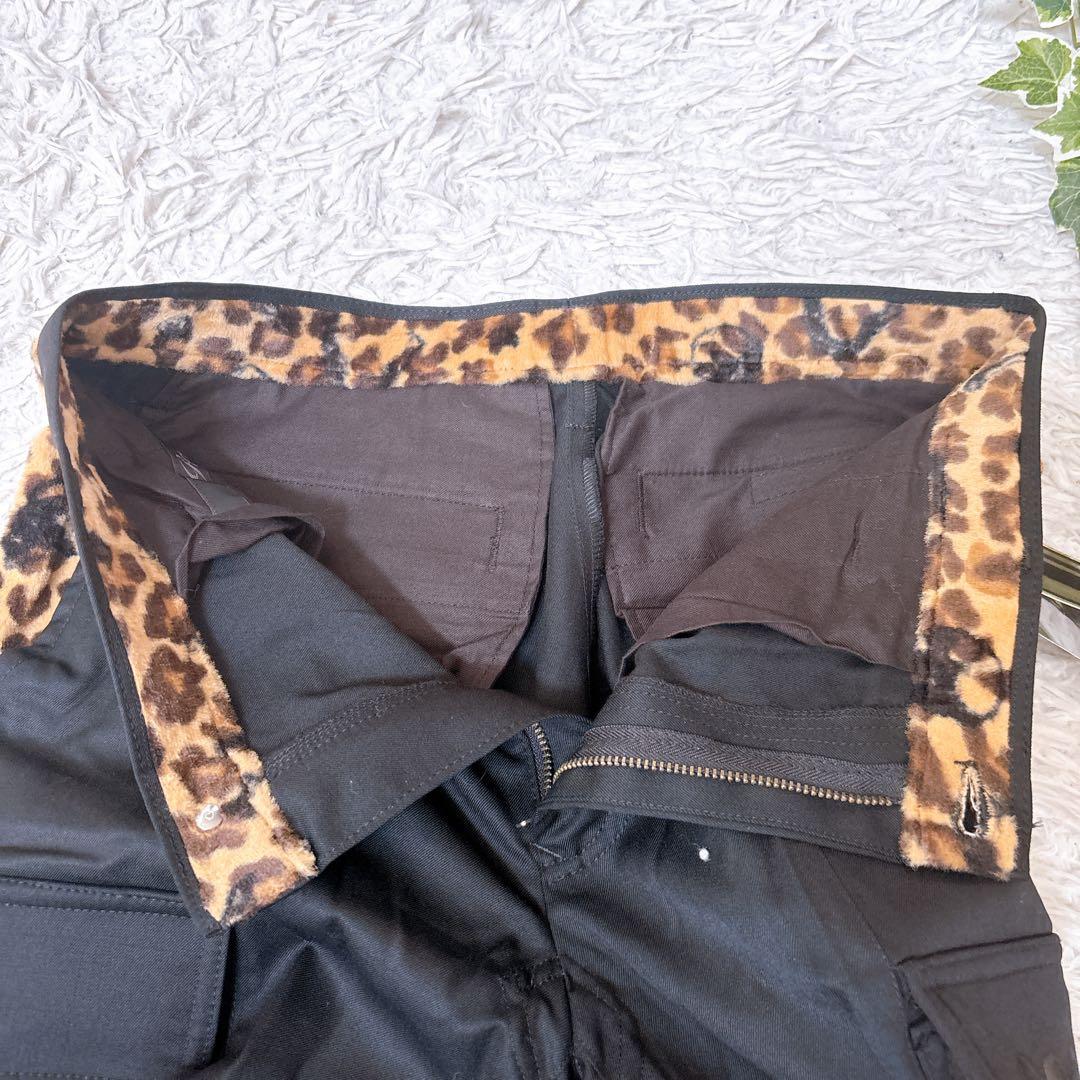 未使用品　ROEN ロエン　カーゴパンツ ヒョウ柄　スカル　ブラック　W32