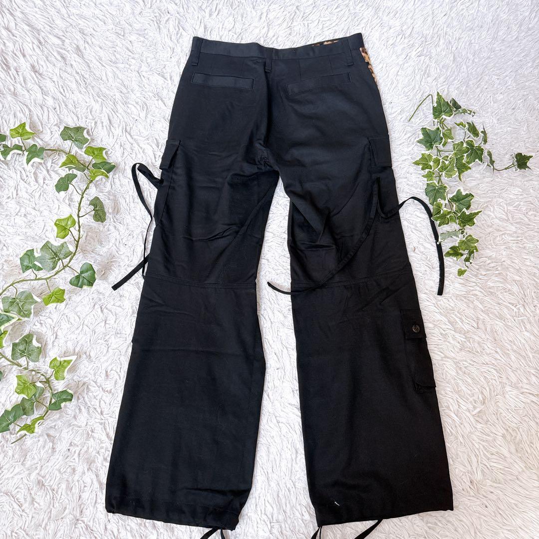 未使用品　ROEN ロエン　カーゴパンツ ヒョウ柄　スカル　ブラック　W32