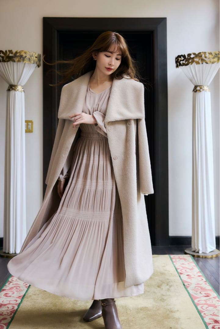 Herlipto♡MajolicaPleatedChiffonLongDress