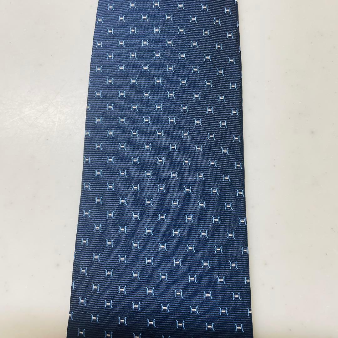 【HERMES】エルメス H柄 ネクタイ