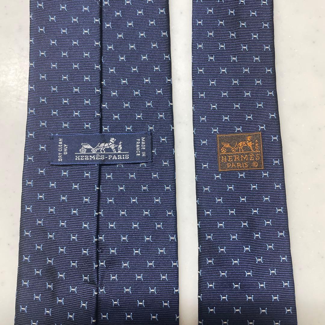 【HERMES】エルメス H柄 ネクタイ