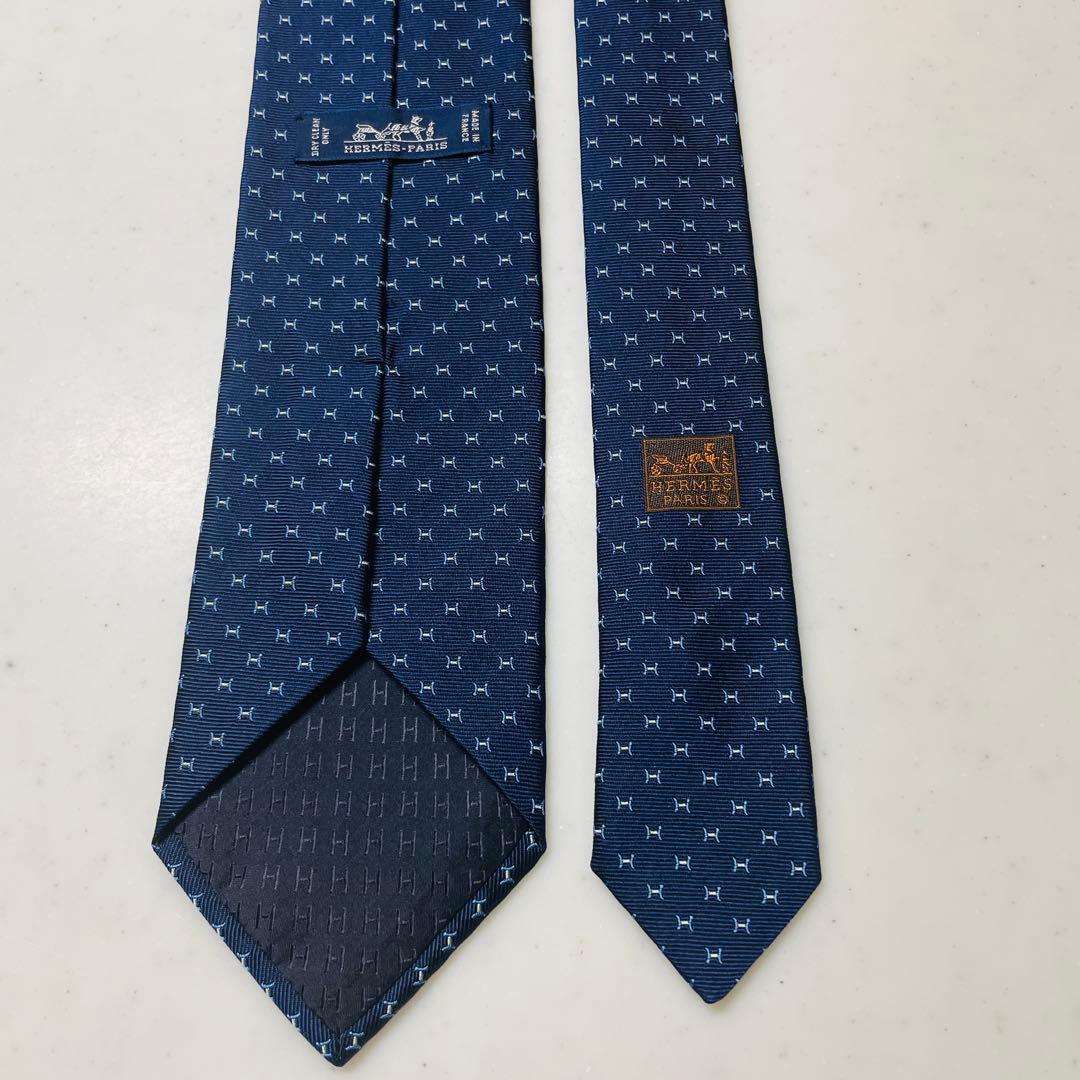 【HERMES】エルメス H柄 ネクタイ