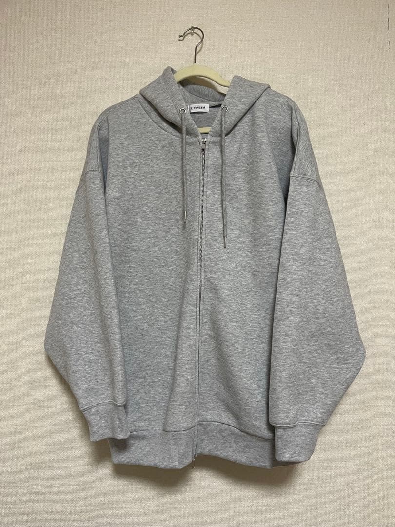 パフェアZIPBIGフーディー　トップグレー