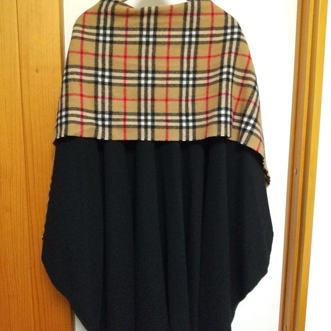 【バーバリー】 ノバチェック ケープコート