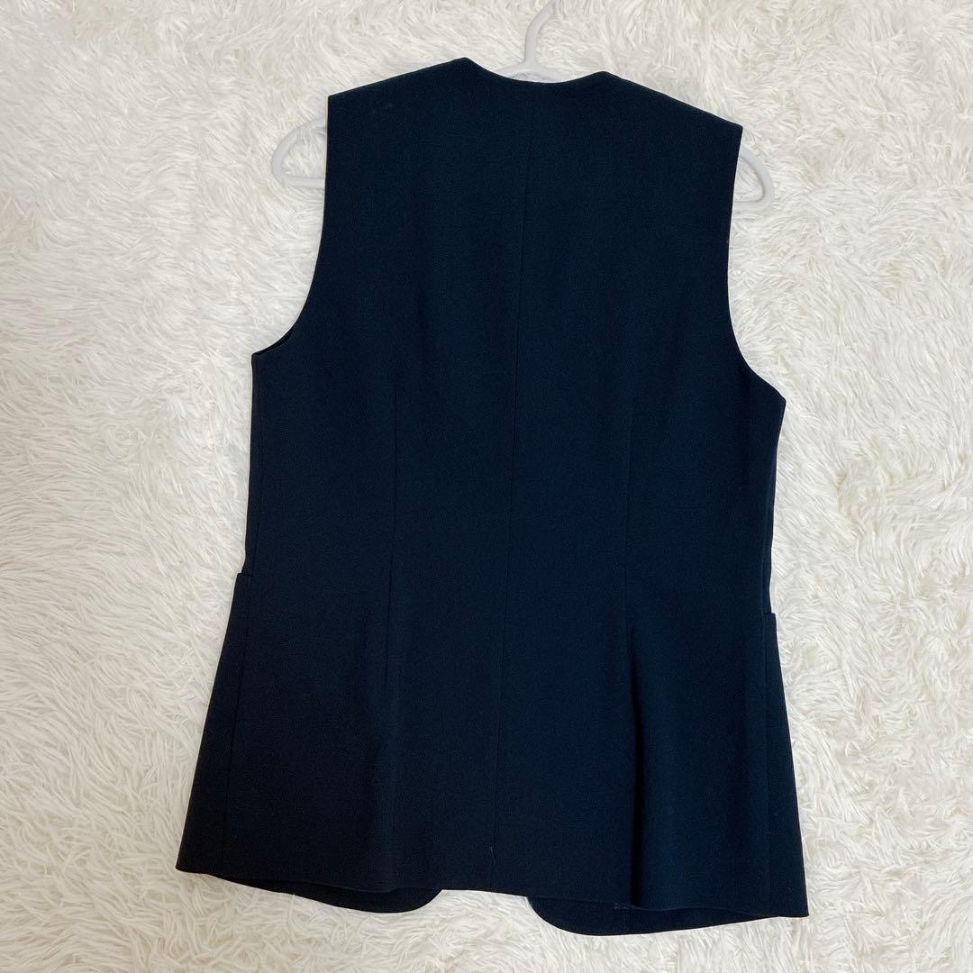 美品　MIESROHE コンフォートマニッシュベスト　ネイビー　0サイズ