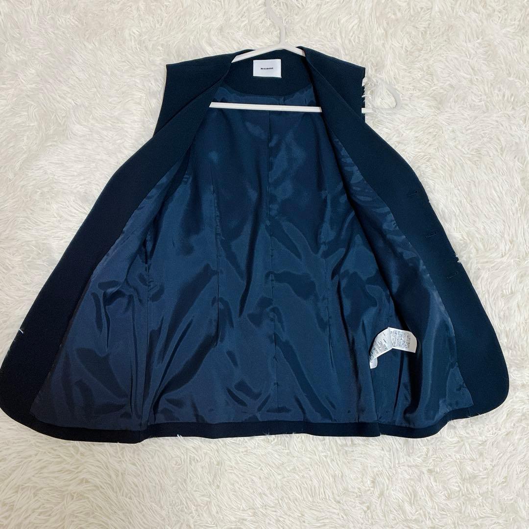 美品　MIESROHE コンフォートマニッシュベスト　ネイビー　0サイズ