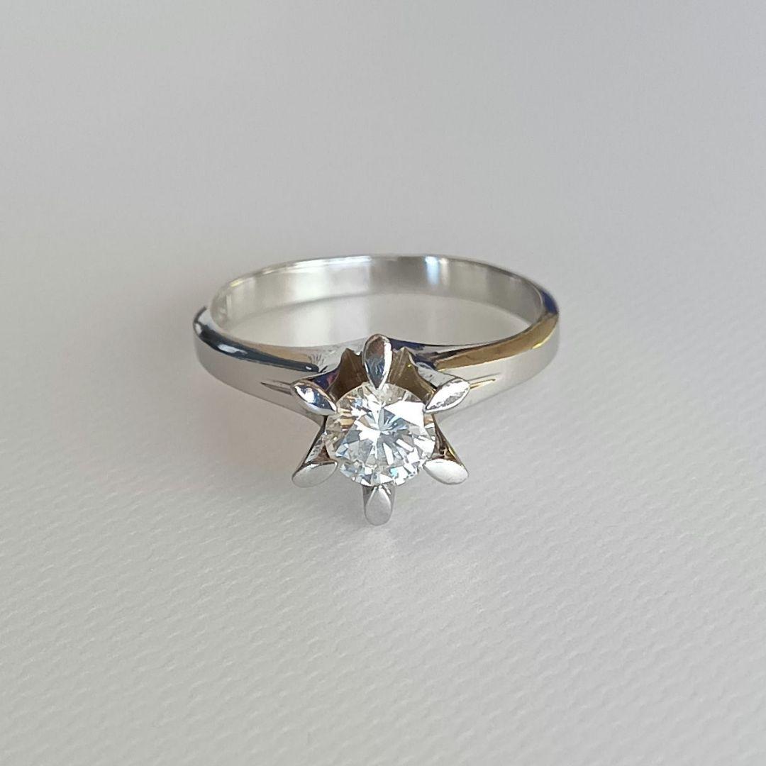 【鑑定書付】Pt900 D0.397ct 一粒ダイヤモンドリング 婚約指輪