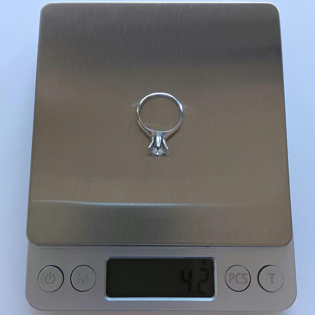 【鑑定書付】Pt900 D0.397ct 一粒ダイヤモンドリング 婚約指輪