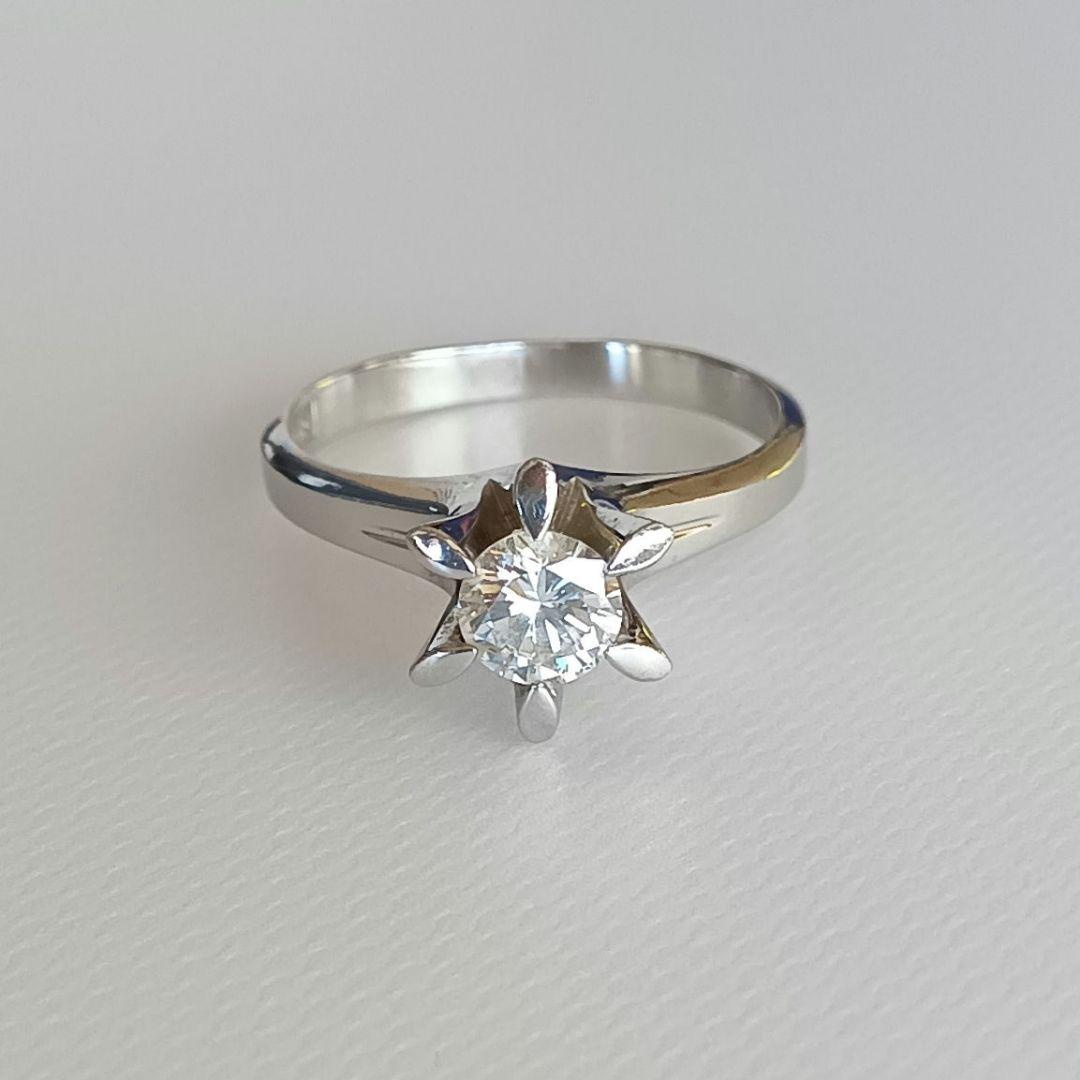 【鑑定書付】Pt900 D0.397ct 一粒ダイヤモンドリング 婚約指輪