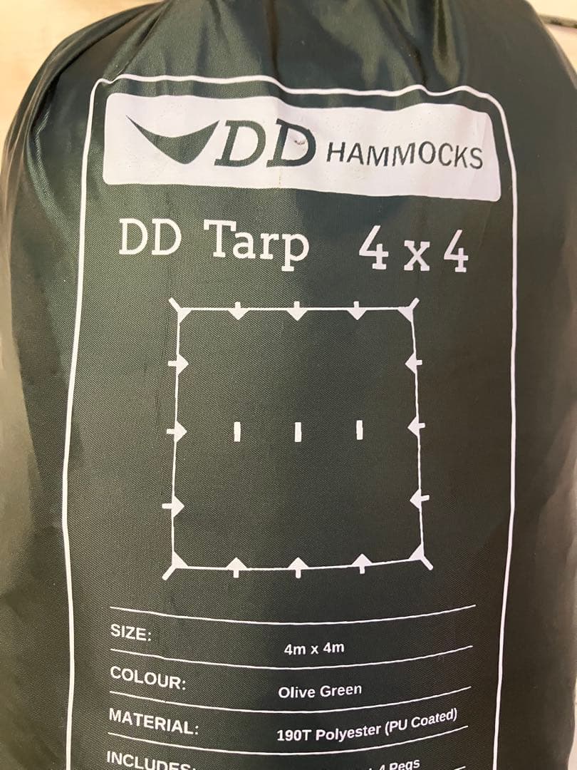 【数回使用】DD Tarp タープ 4ｘ4 オリーブグリーン