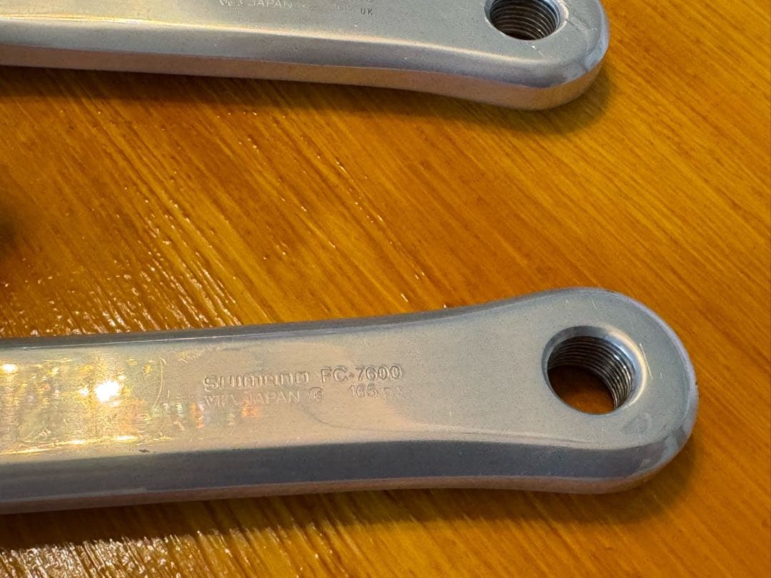 ☆美中古Dura Ace FC-7600ピスト用クランクNJS刻印あ165mm