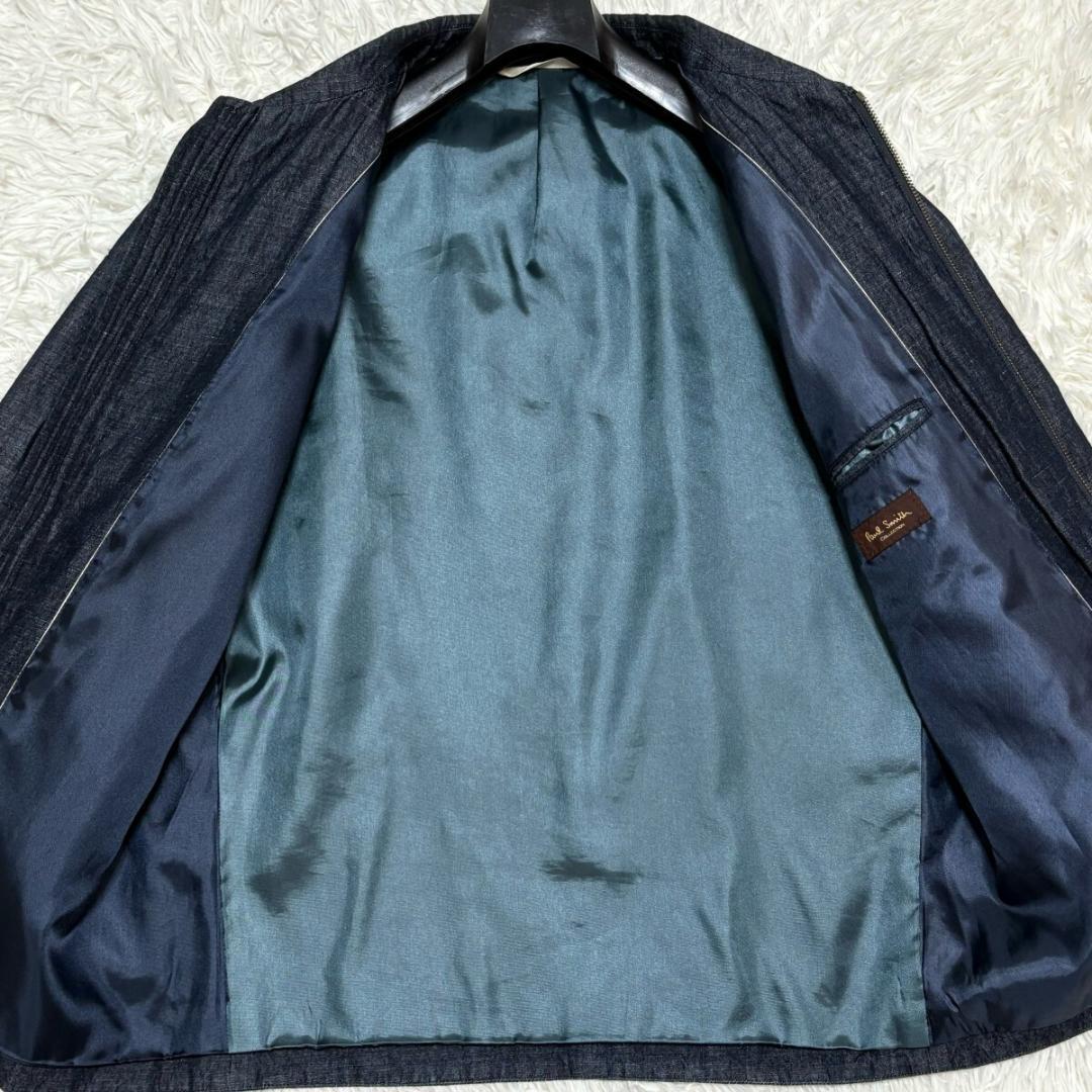 極美品 希少L ポールスミスコレクション デニムジャケット 派手裏地 インディゴ