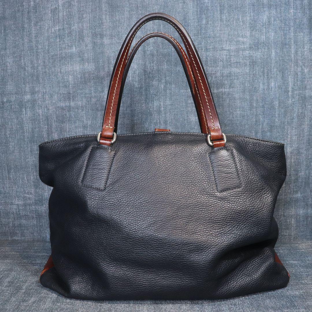 ダニエル&ボブ トゥモローランド別注 トートバッグ レザー A4可 ネイビー 茶