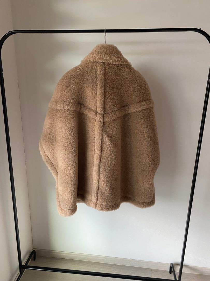 MAX MARA マックスマーラ テディポンチョ ベージュ カシミヤ混