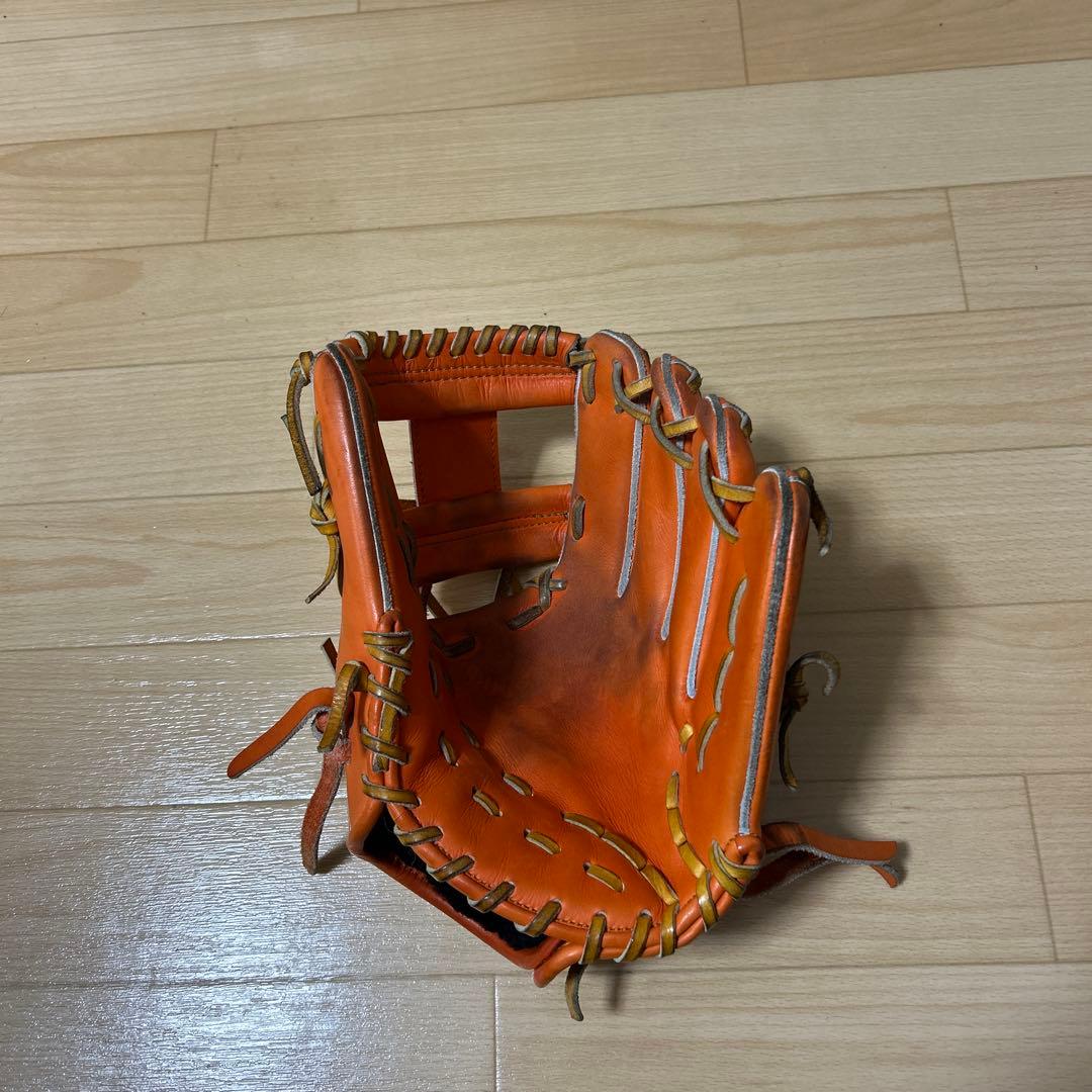 た*が様 オレンジ レザー 硬式グローブ