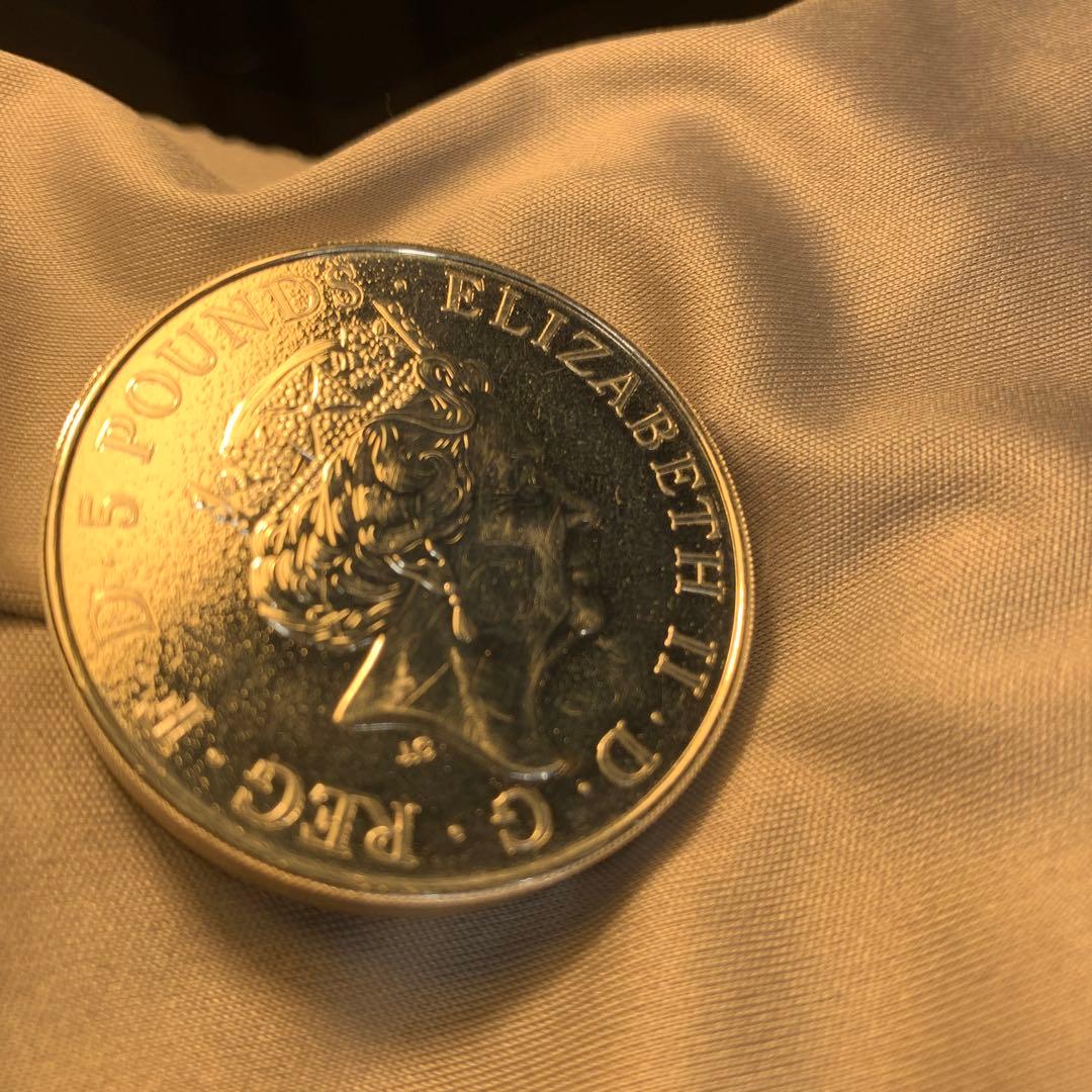 純銀貨 2オンス クイーンズビースト　2016 ライオン・イングランド M1