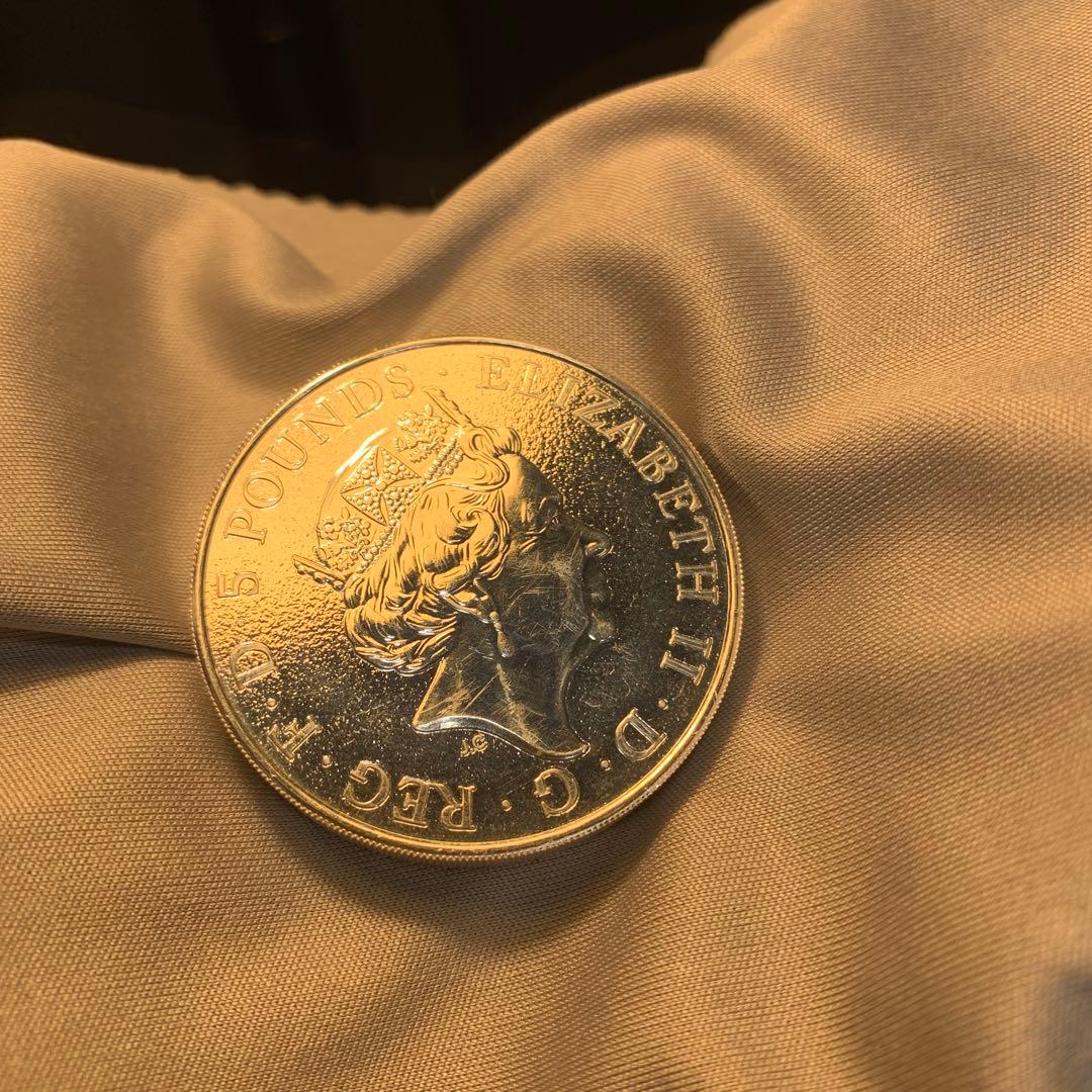 純銀貨 2オンス クイーンズビースト　2016 ライオン・イングランド M1