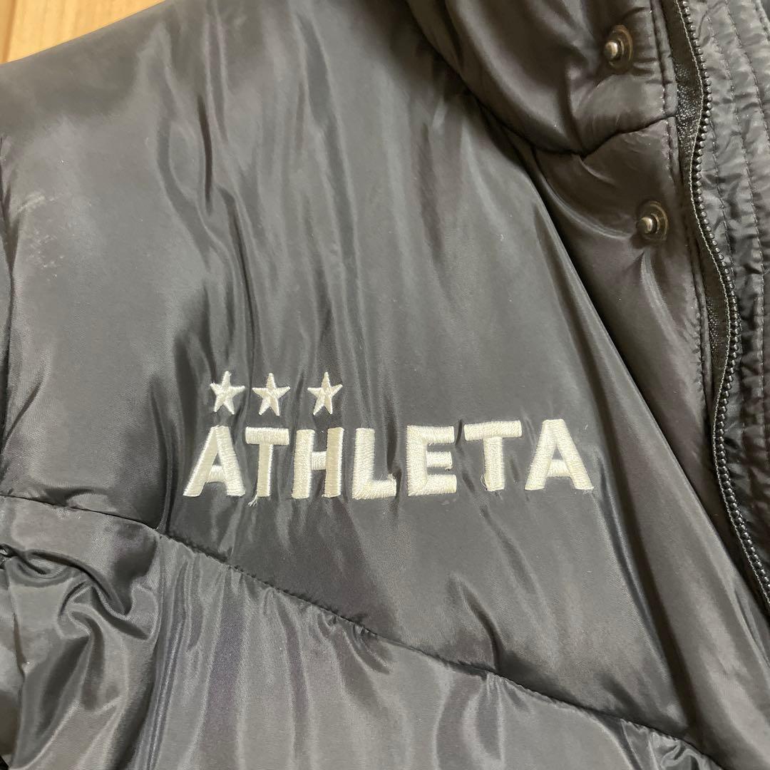 ATHLETA ブラック　ベンチコート フード付き　Ｍサイズ