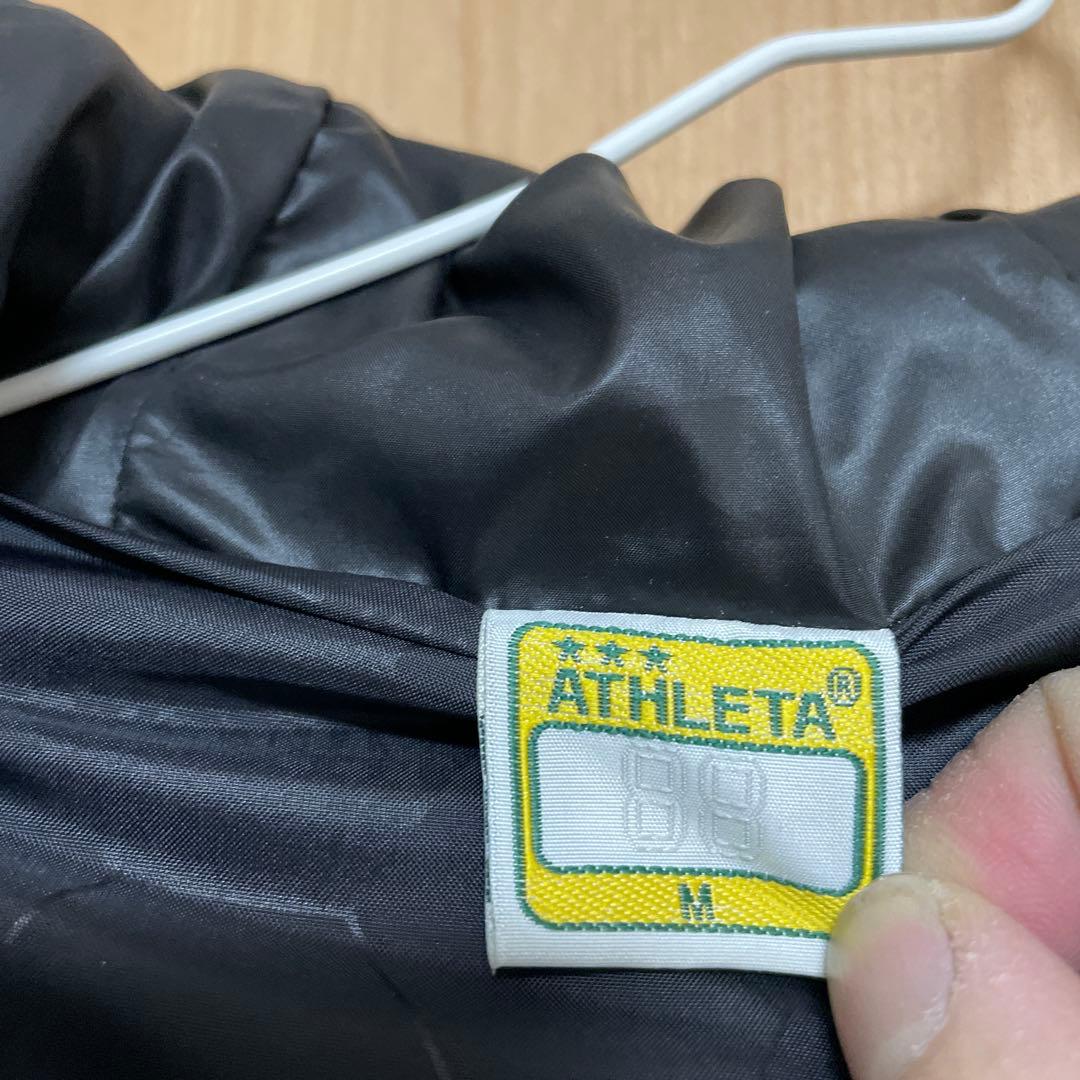 ATHLETA ブラック　ベンチコート フード付き　Ｍサイズ