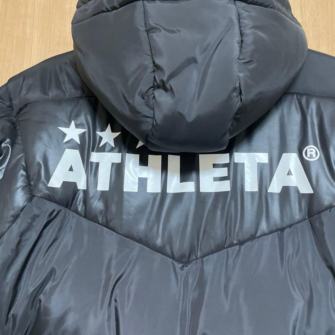 ATHLETA ブラック　ベンチコート フード付き　Ｍサイズ