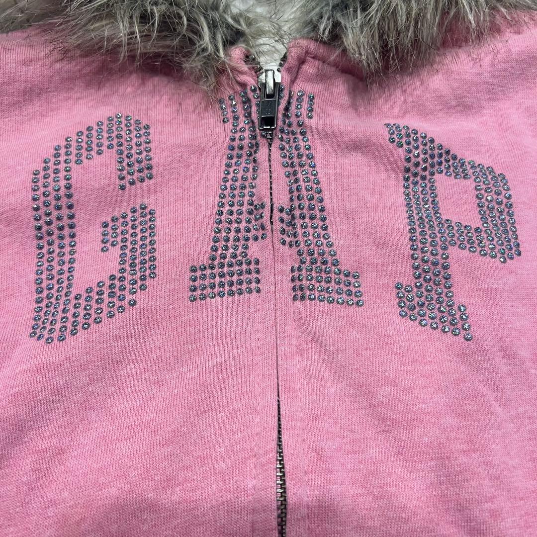 00s archive GAP ジップ ファー パーカー Y2K 平成ギャル
